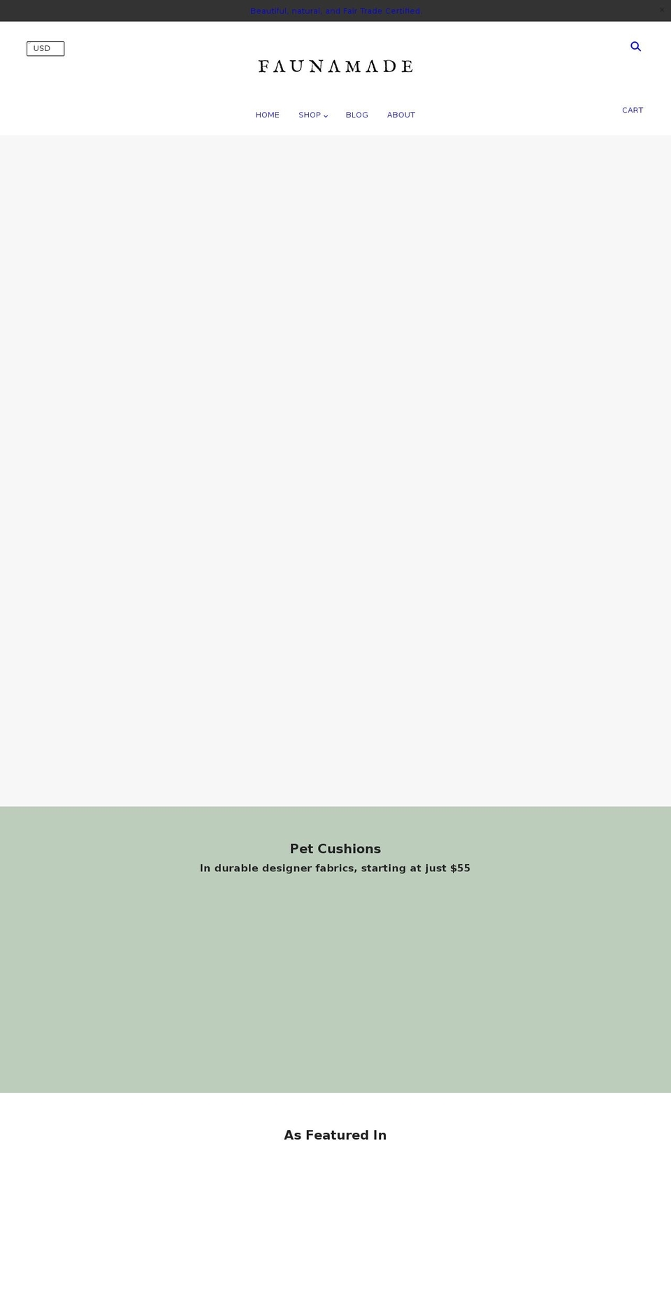 faunamade.com shopify website screenshot
