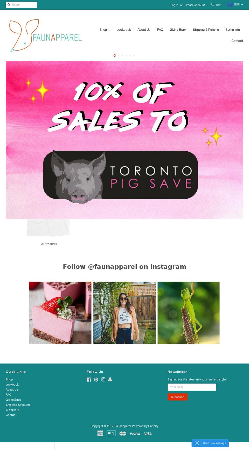 faunapparel.com shopify website screenshot