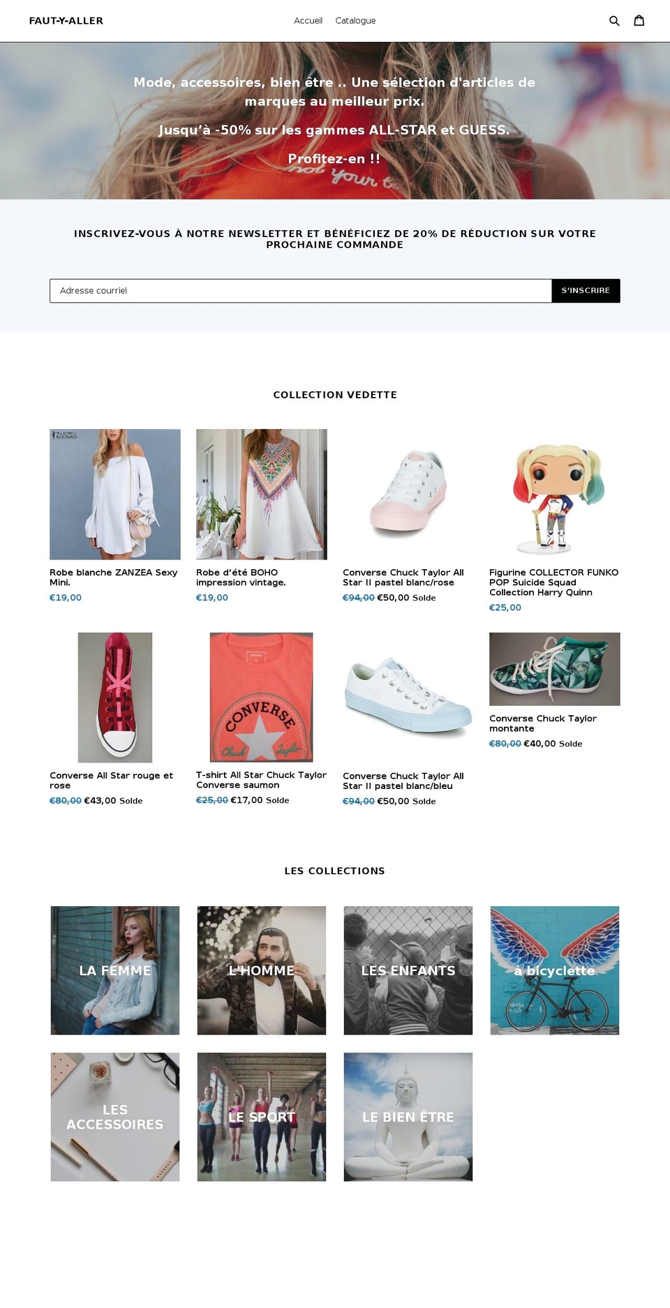 faut-y-aller.com — Shopify storefront screenshot