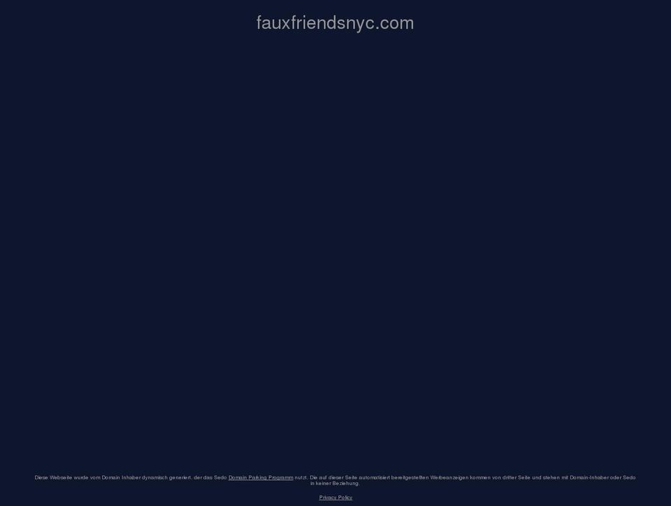 fauxfriendsnyc.com shopify website screenshot