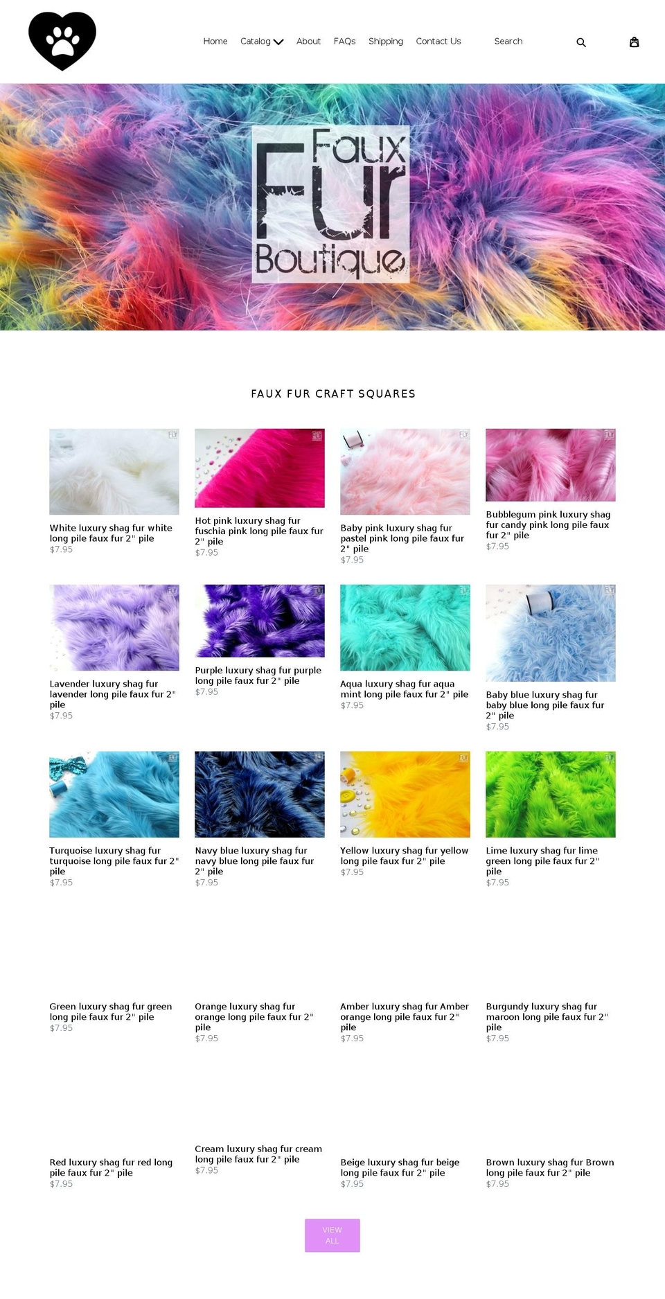 fauxfurboutique.com — Shopify storefront screenshot