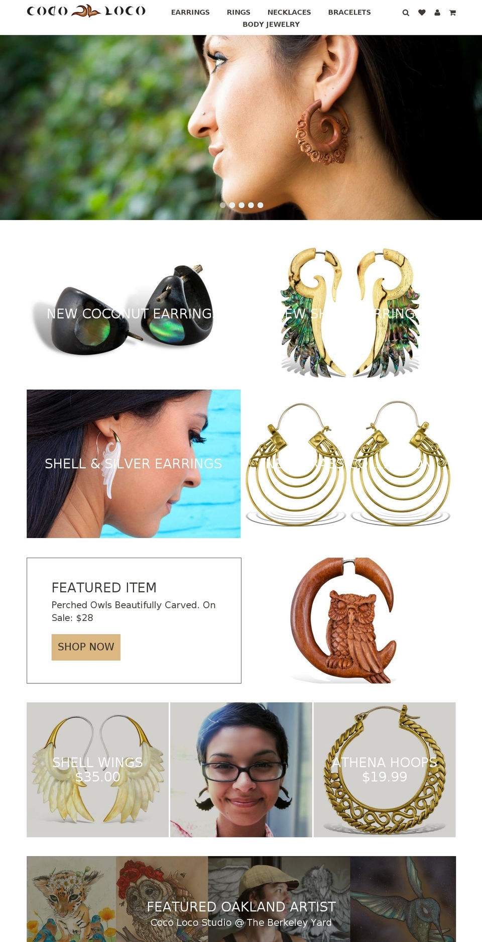 Coco Loco Jewelry Shopify theme site example fauxgauges.com