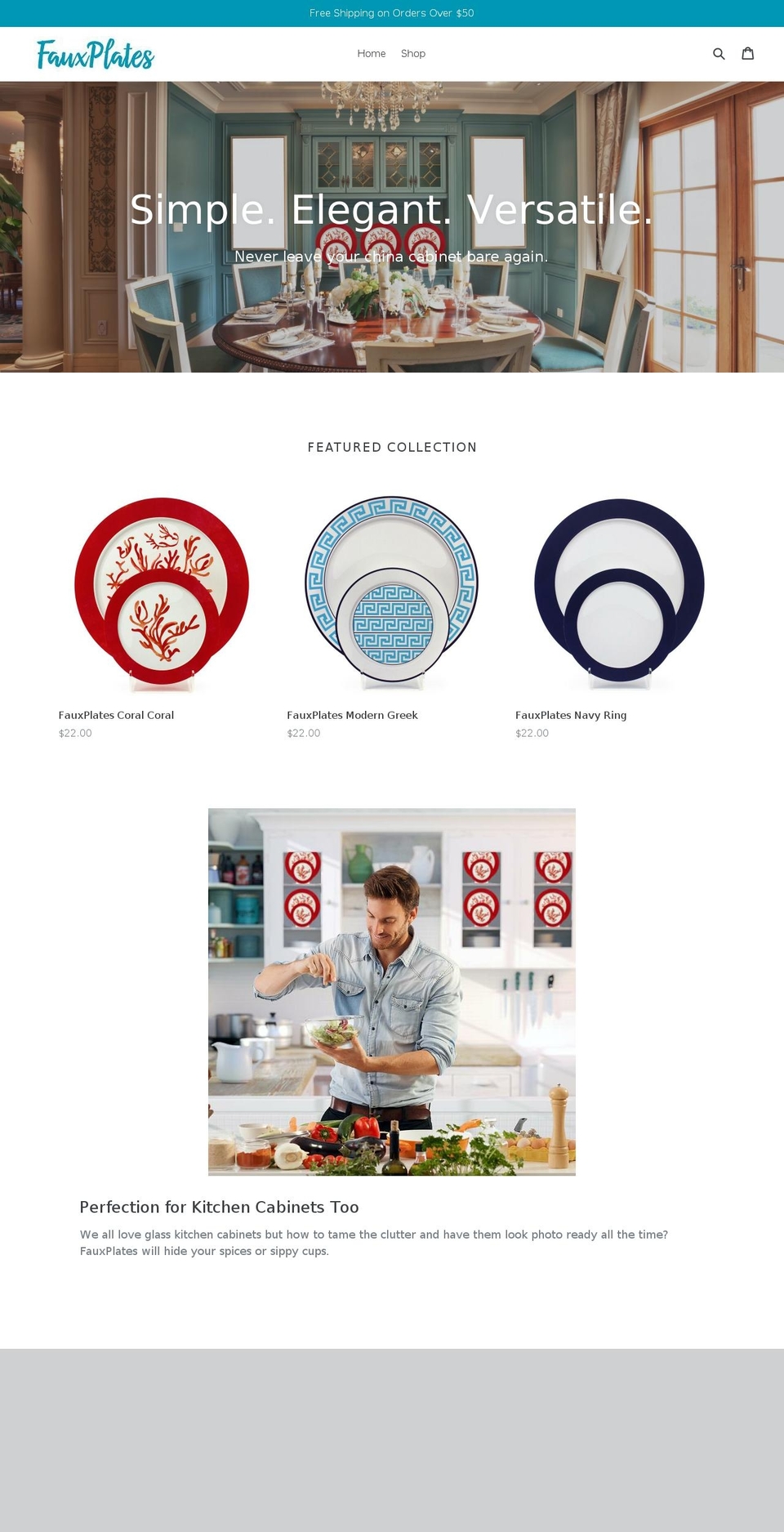 fauxplates.com shopify website screenshot