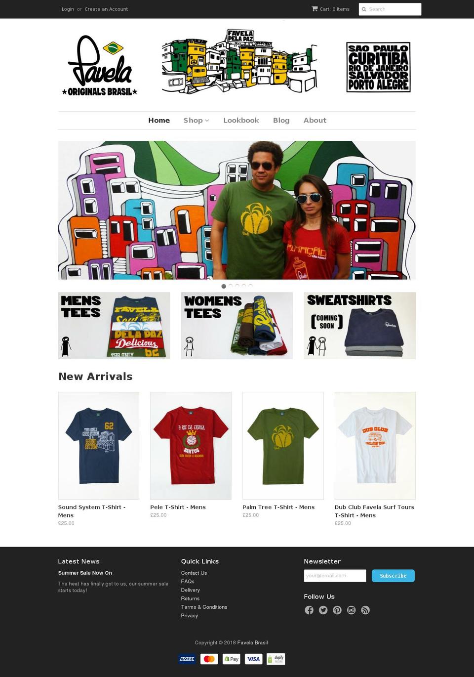 favelabrasil.co.uk shopify website screenshot