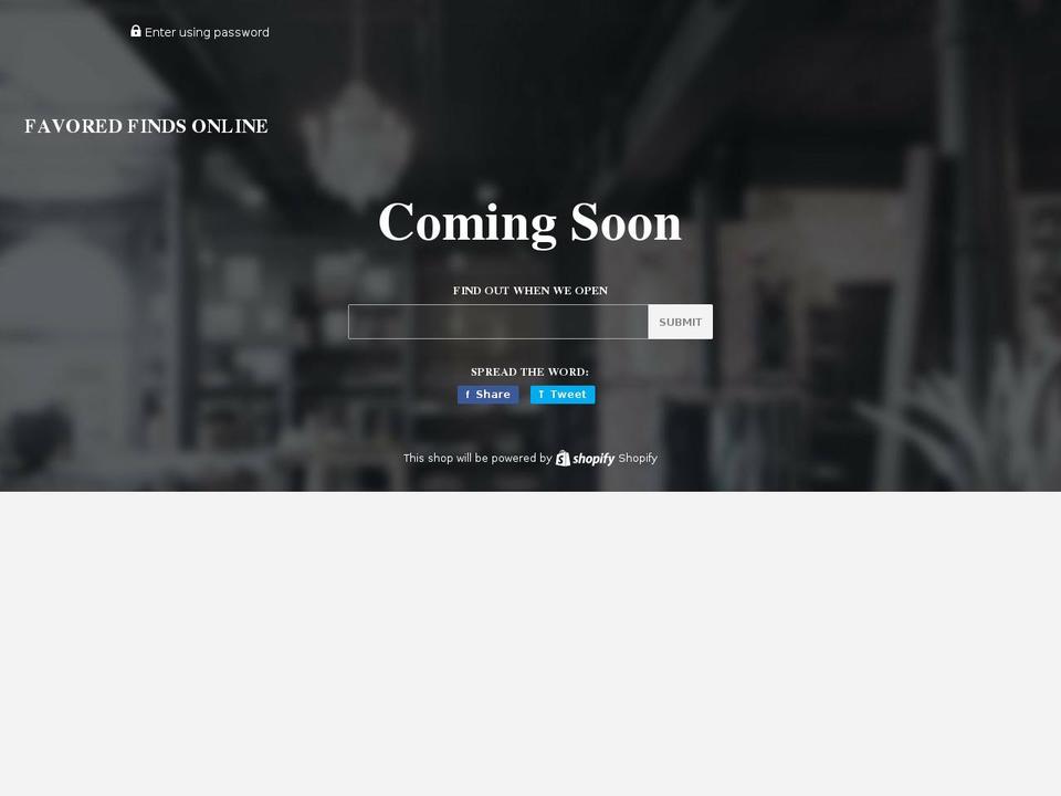 favoredfindsonline.com — Shopify storefront screenshot