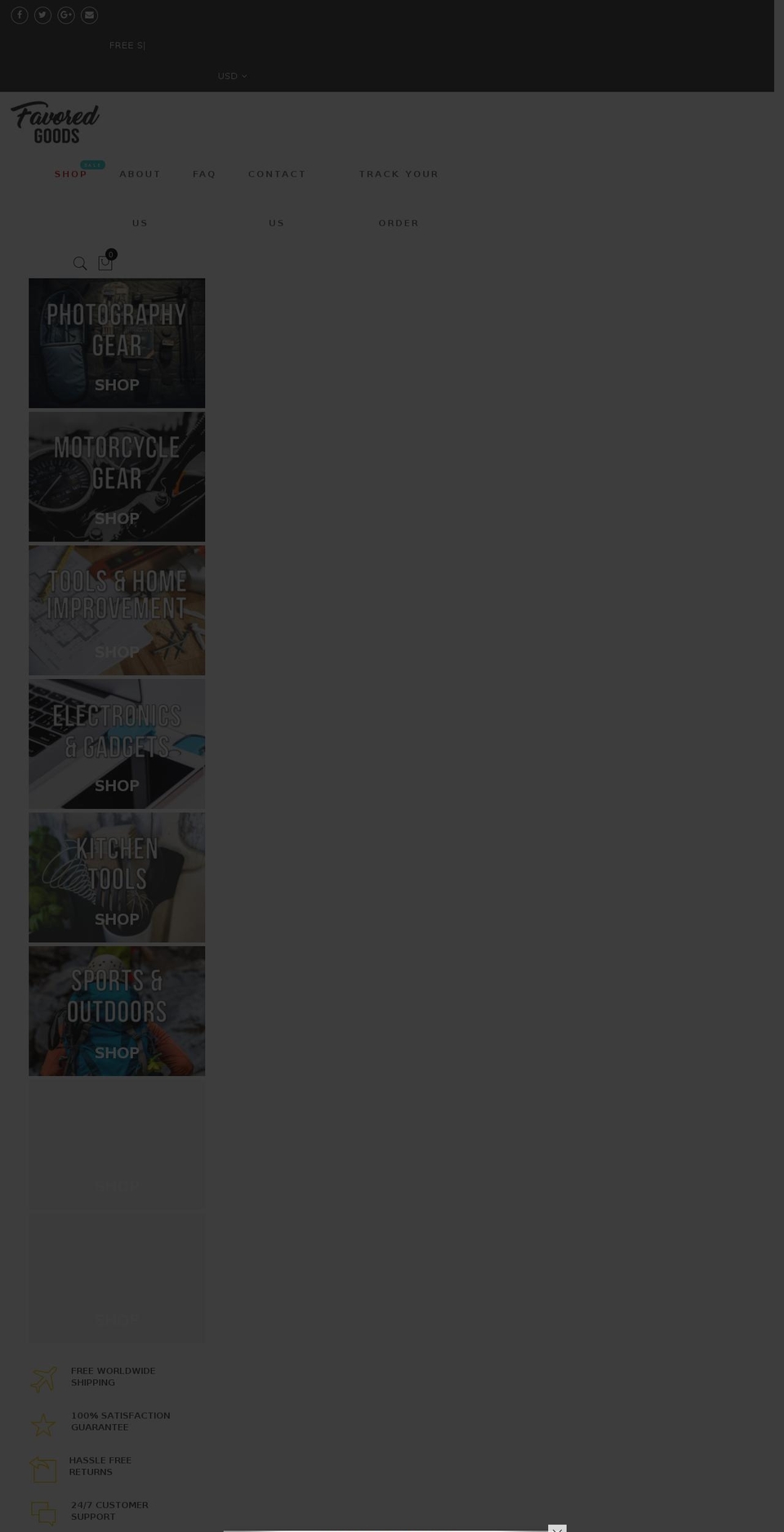 favoredgoods.com shopify website screenshot