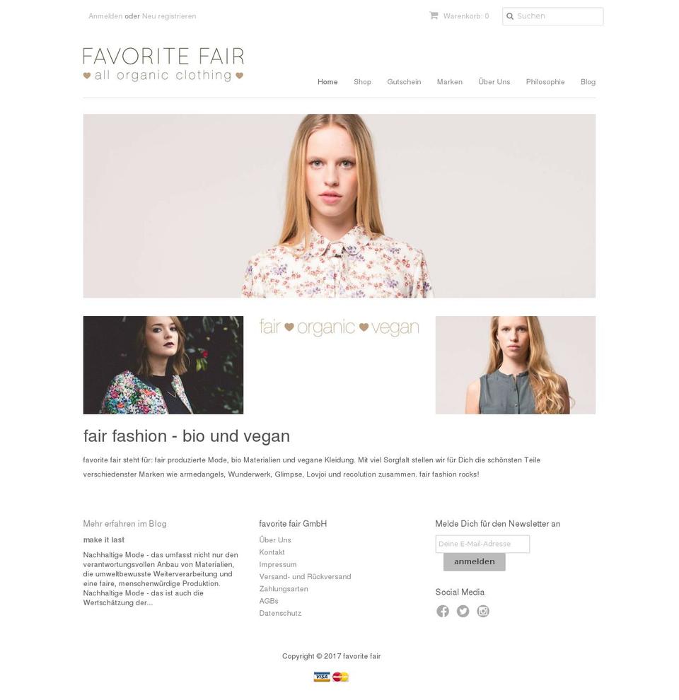 favorite-fair.ch shopify website screenshot