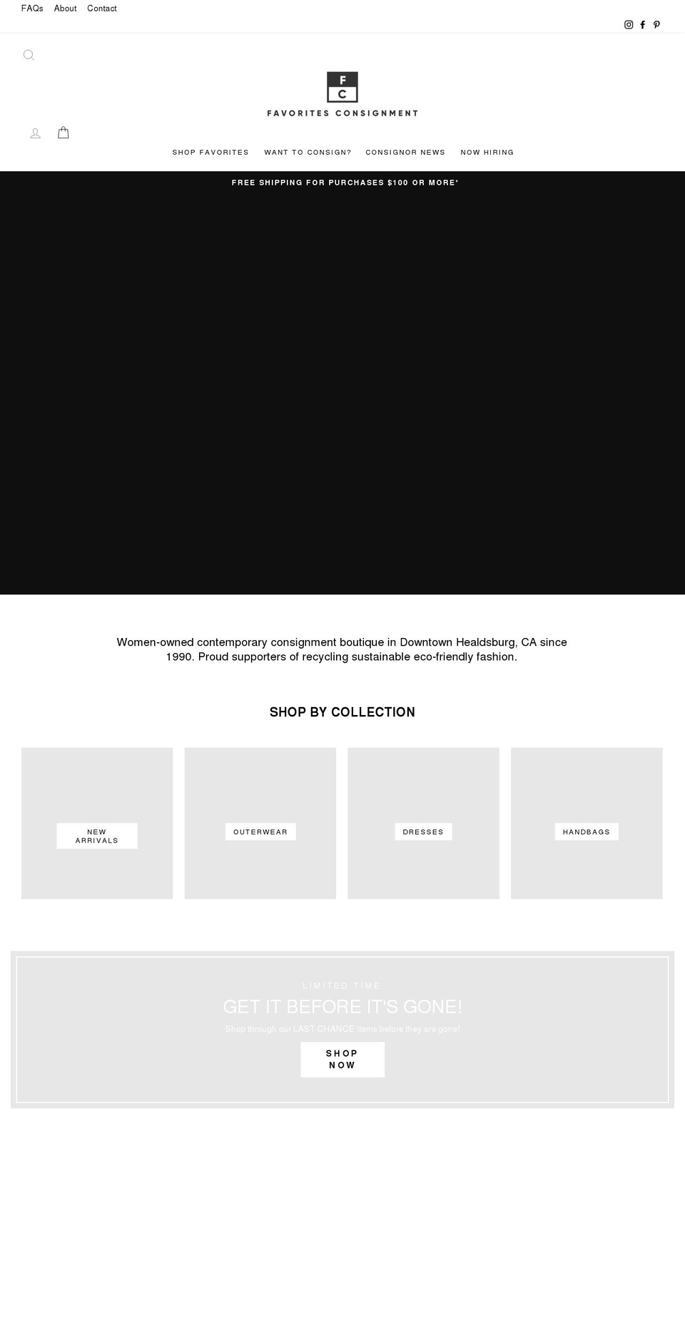 favoritesconsignment.com shopify website screenshot