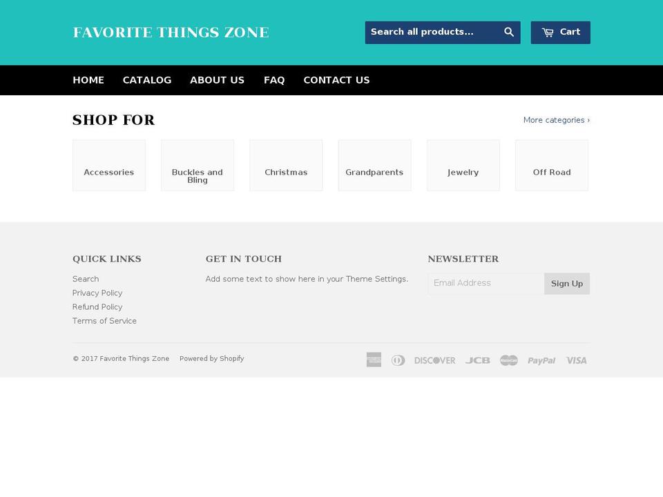 favoritethingszone.com shopify website screenshot
