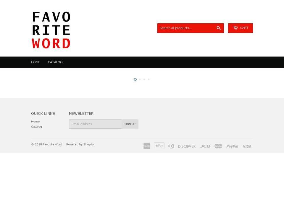 favoriteword.com — Shopify storefront screenshot