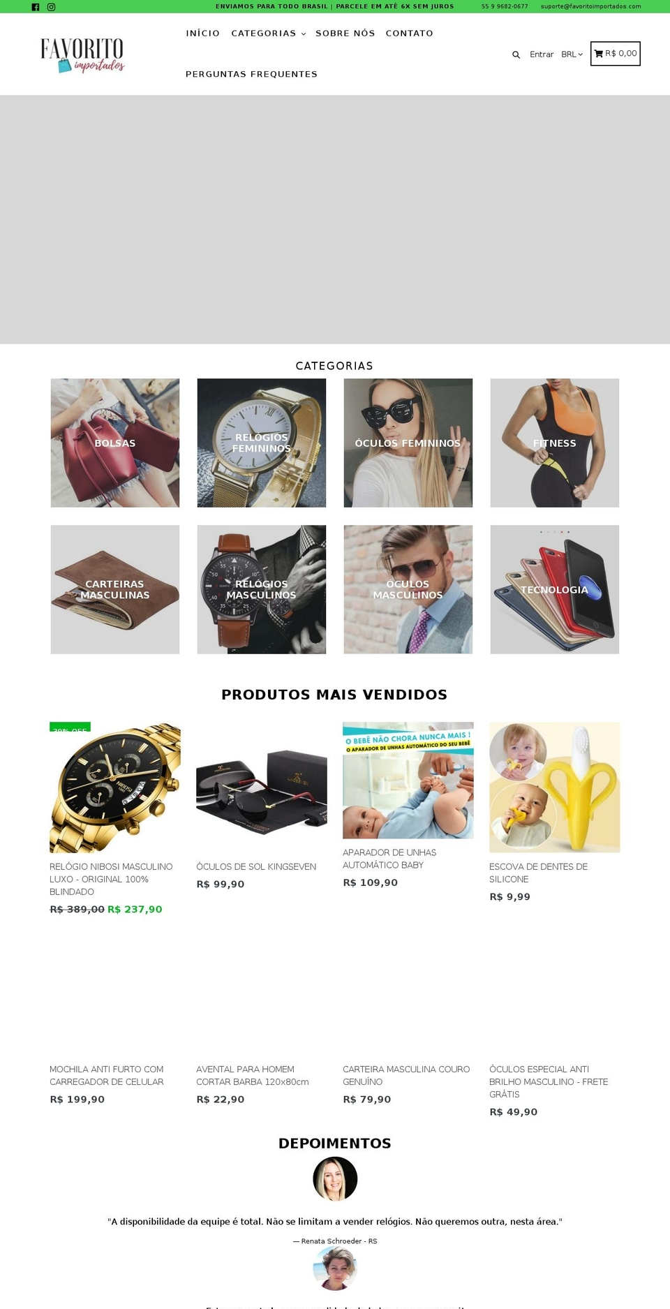 favoritostore.com — Shopify storefront screenshot