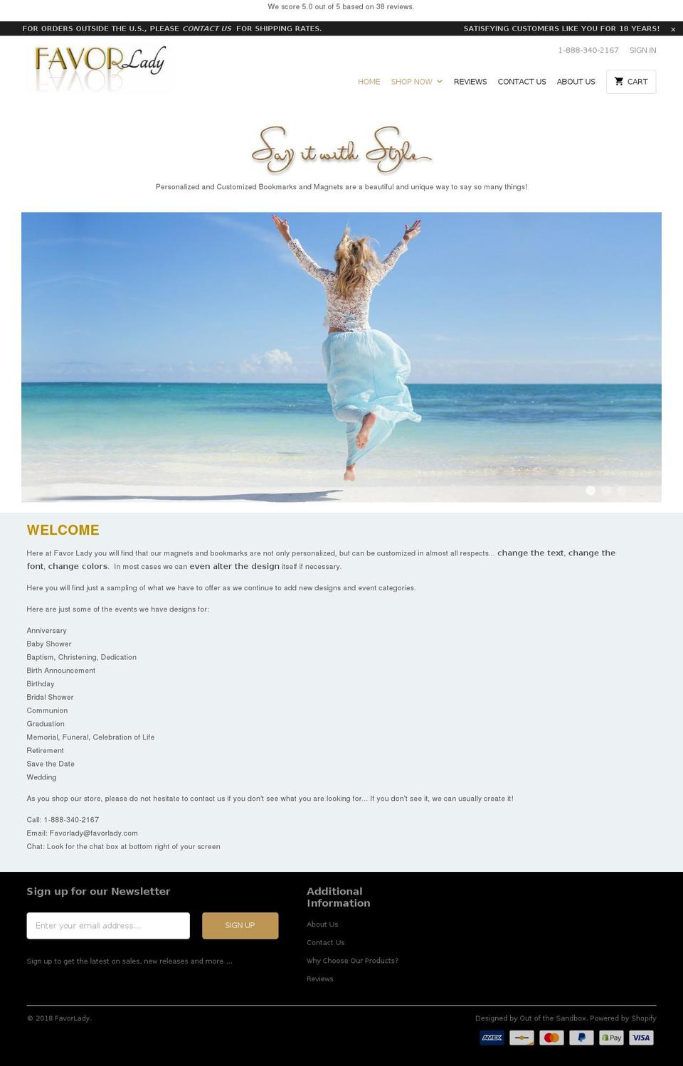 favorlady.com — Shopify storefront screenshot