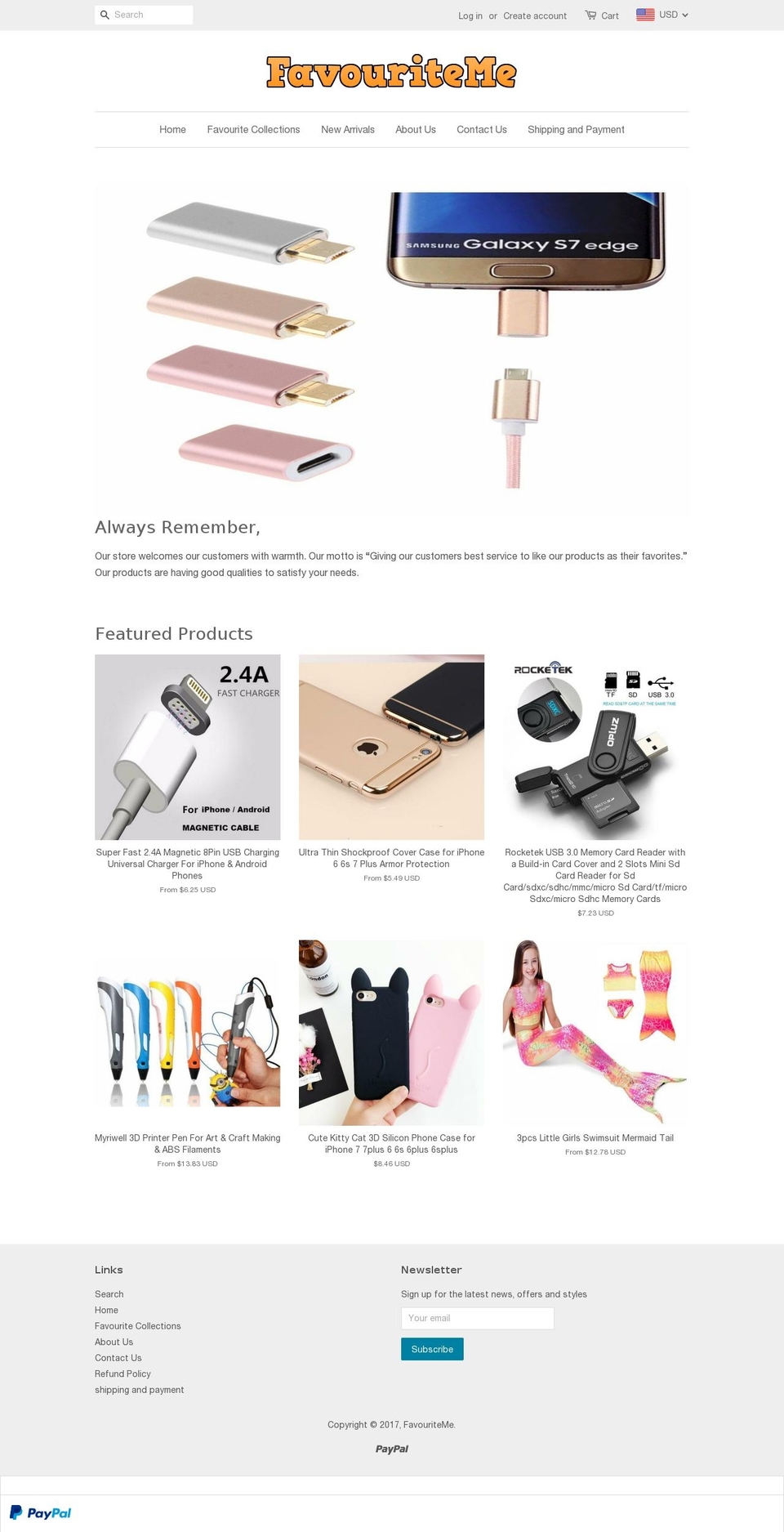favouriteme.com shopify website screenshot