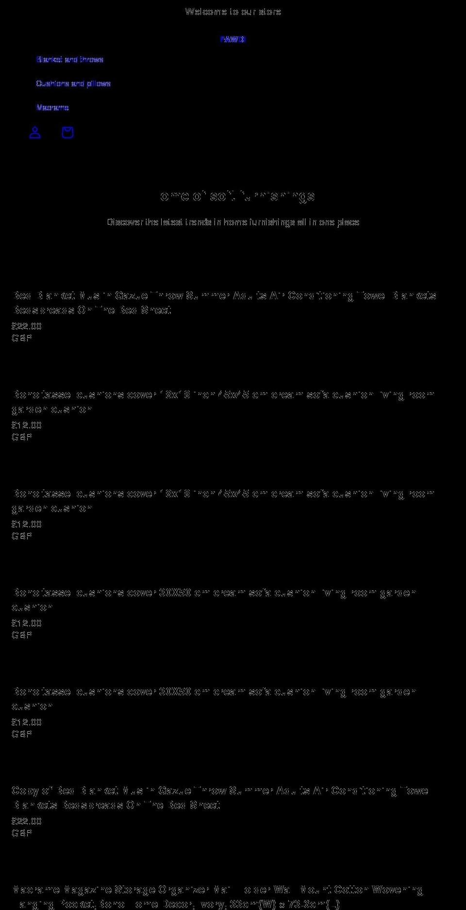 fawdi.com shopify website screenshot