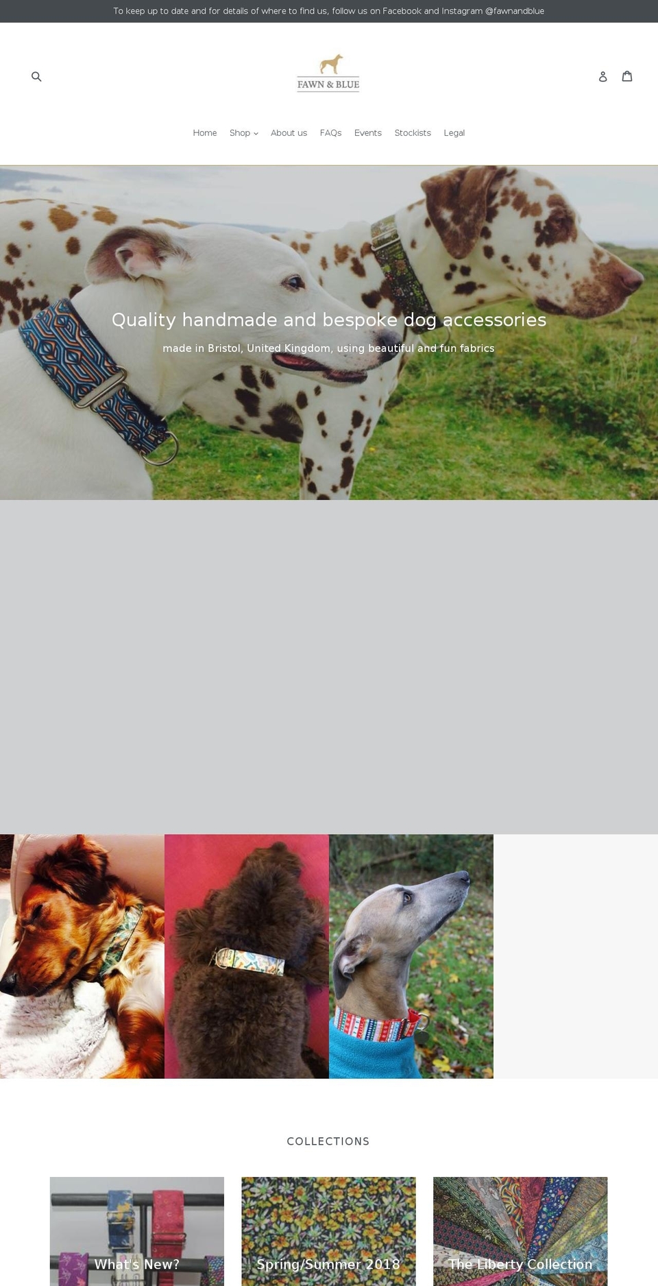 fawnandblue.com — Shopify storefront screenshot