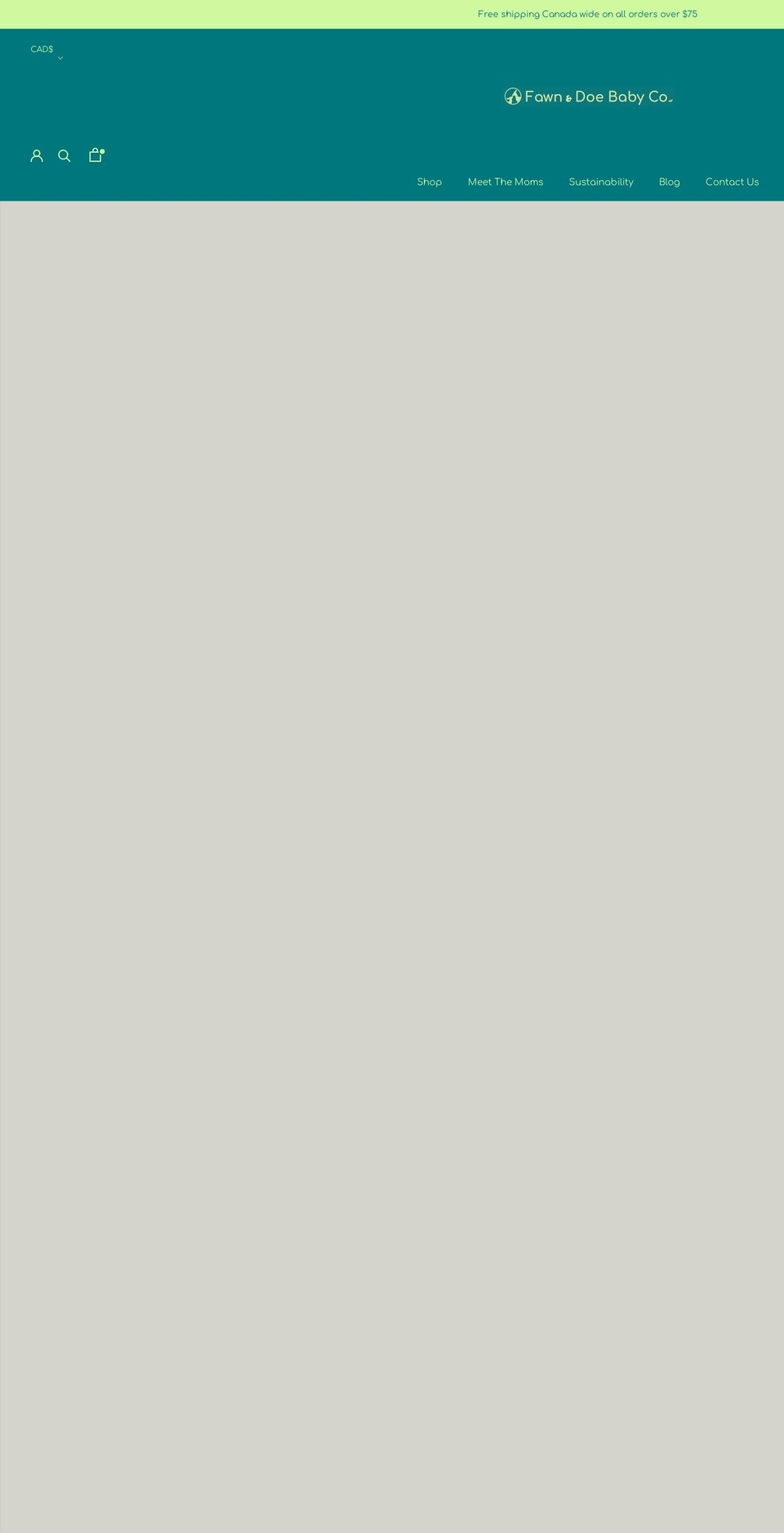 fawnanddoebabyco.com shopify website screenshot