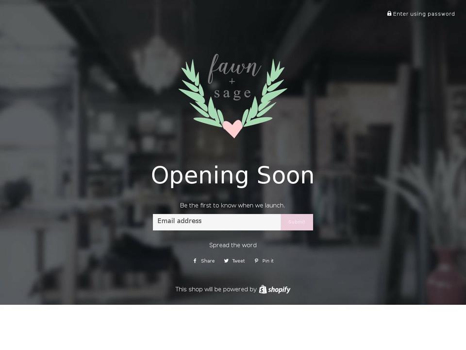 fawnandsage.com — Shopify storefront screenshot