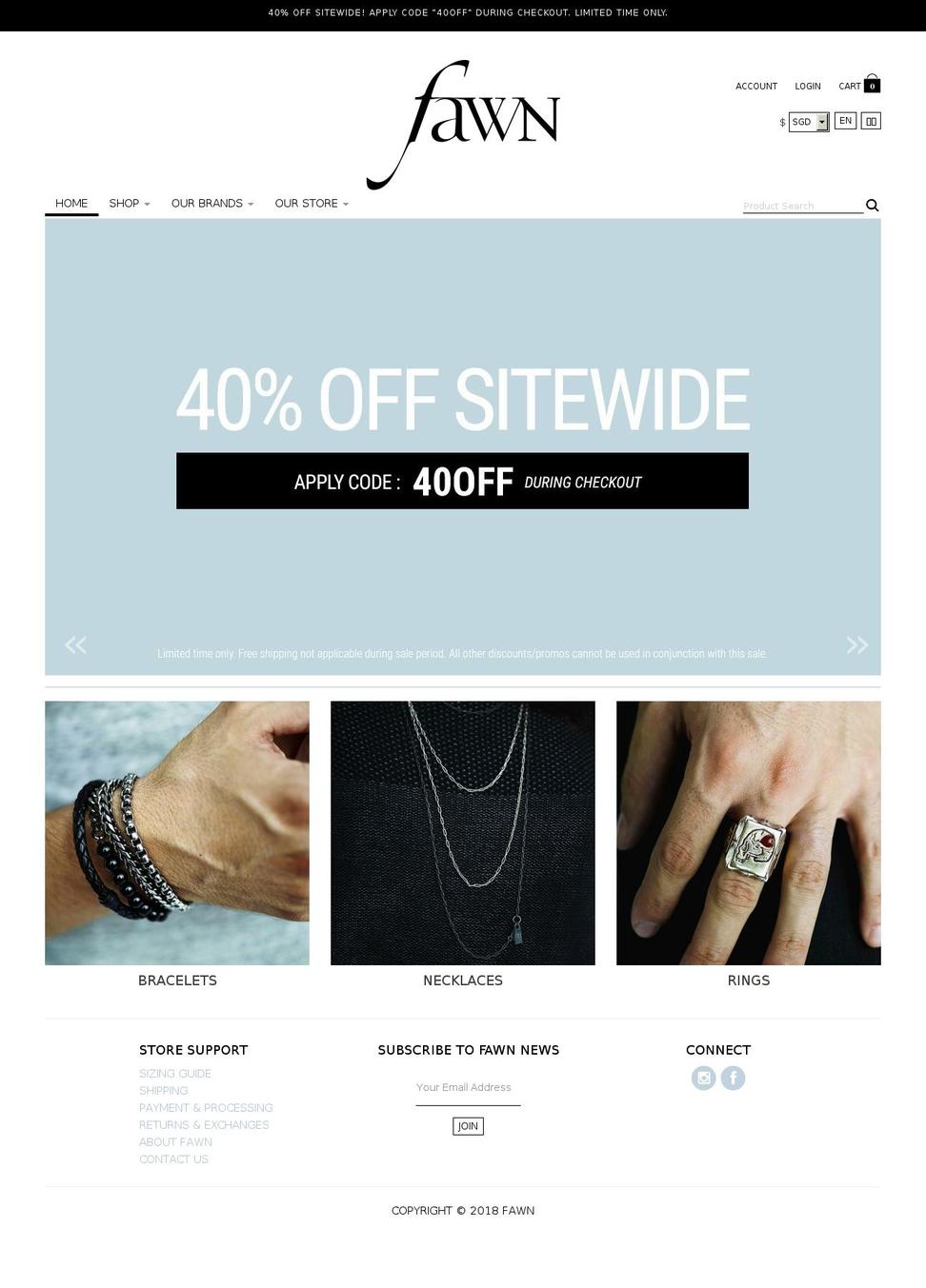 fawnonline.com — Shopify storefront screenshot