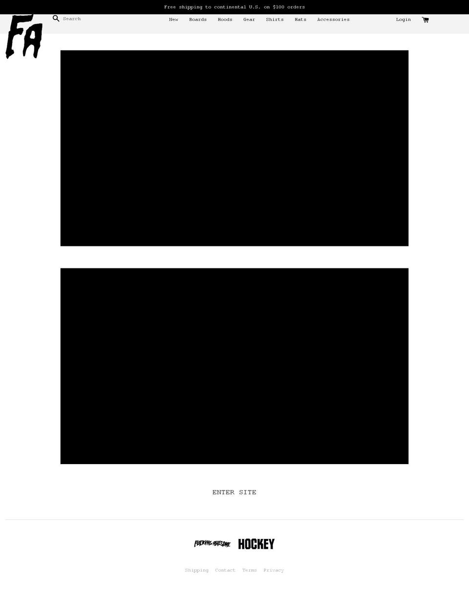 faworldentertainment.com — Shopify storefront screenshot