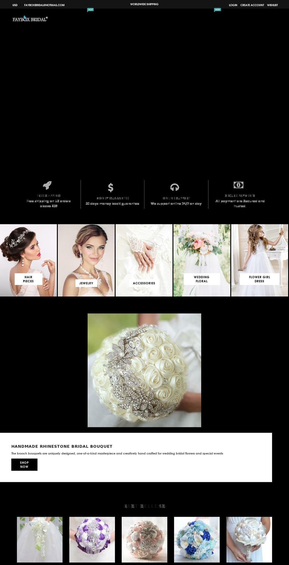 fayboxbridal.com — Shopify storefront screenshot