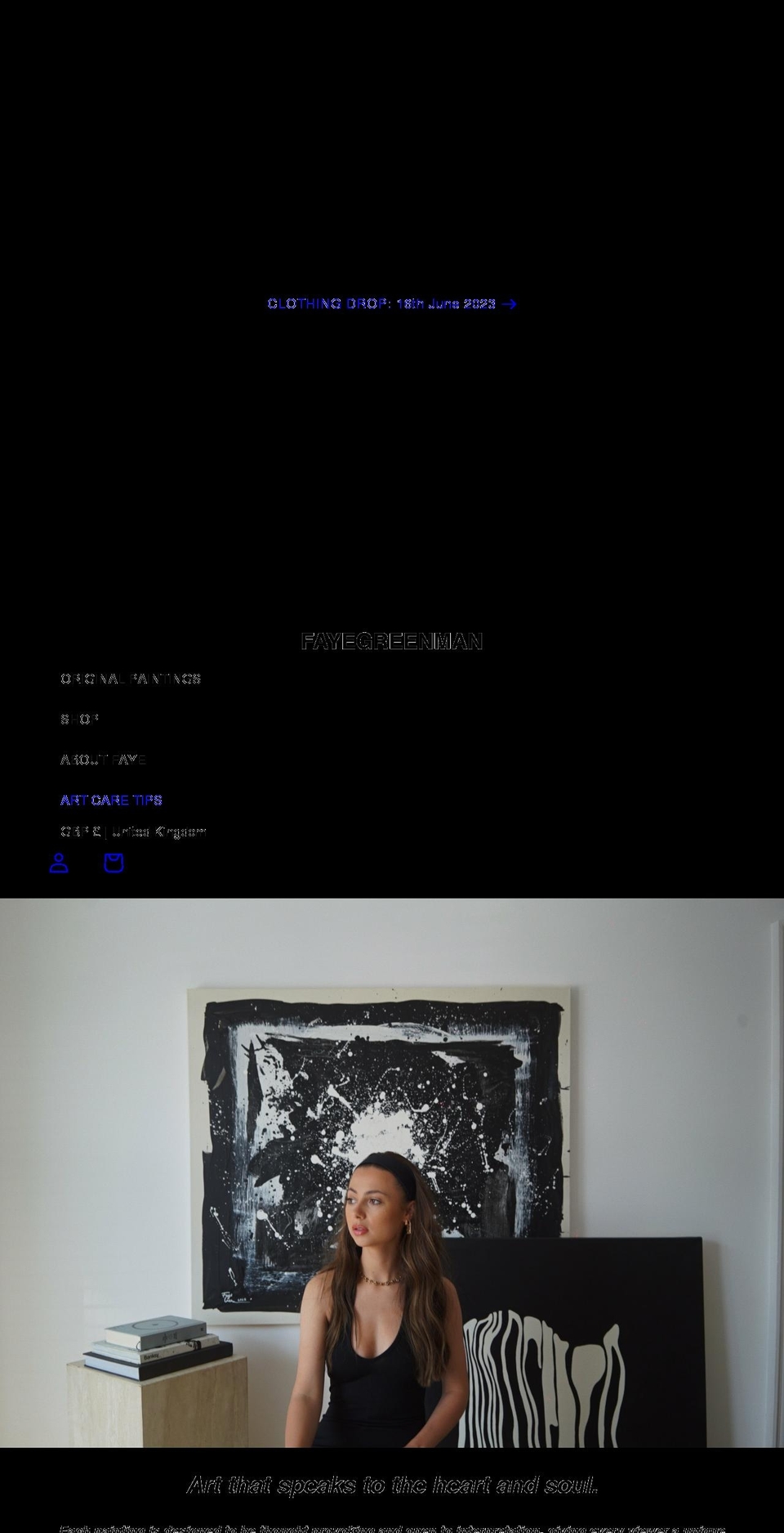 fayegreenman.com shopify website screenshot