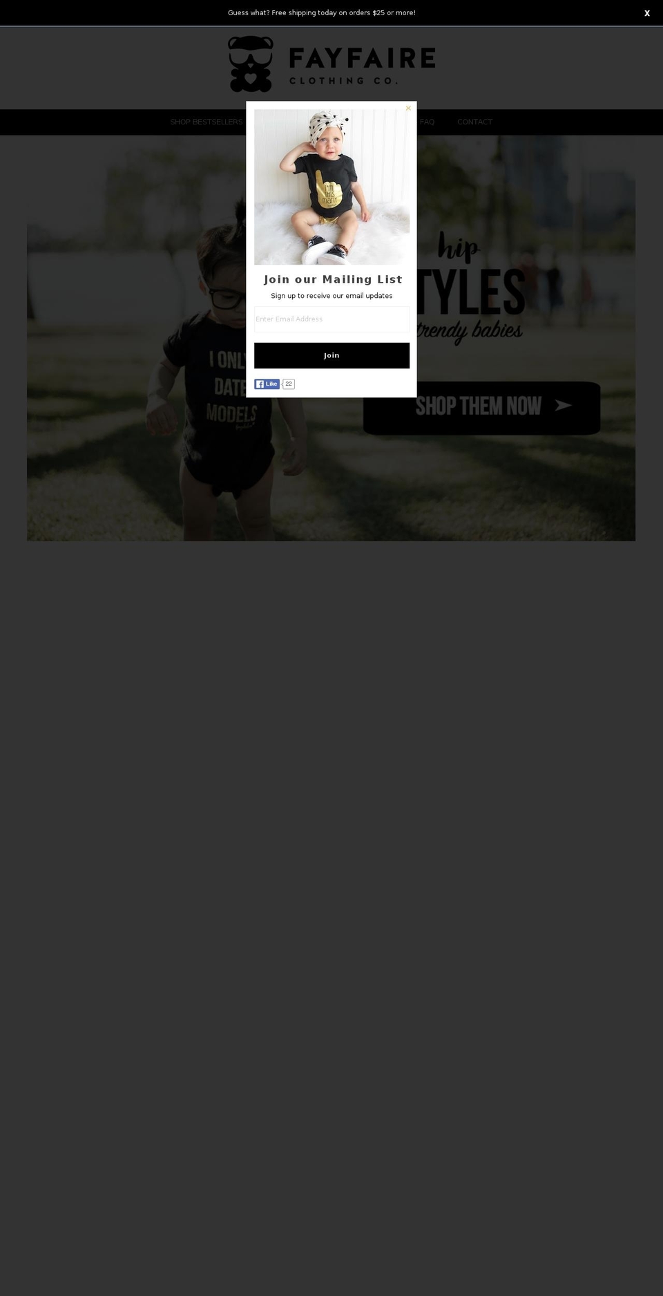fayfare.com shopify website screenshot