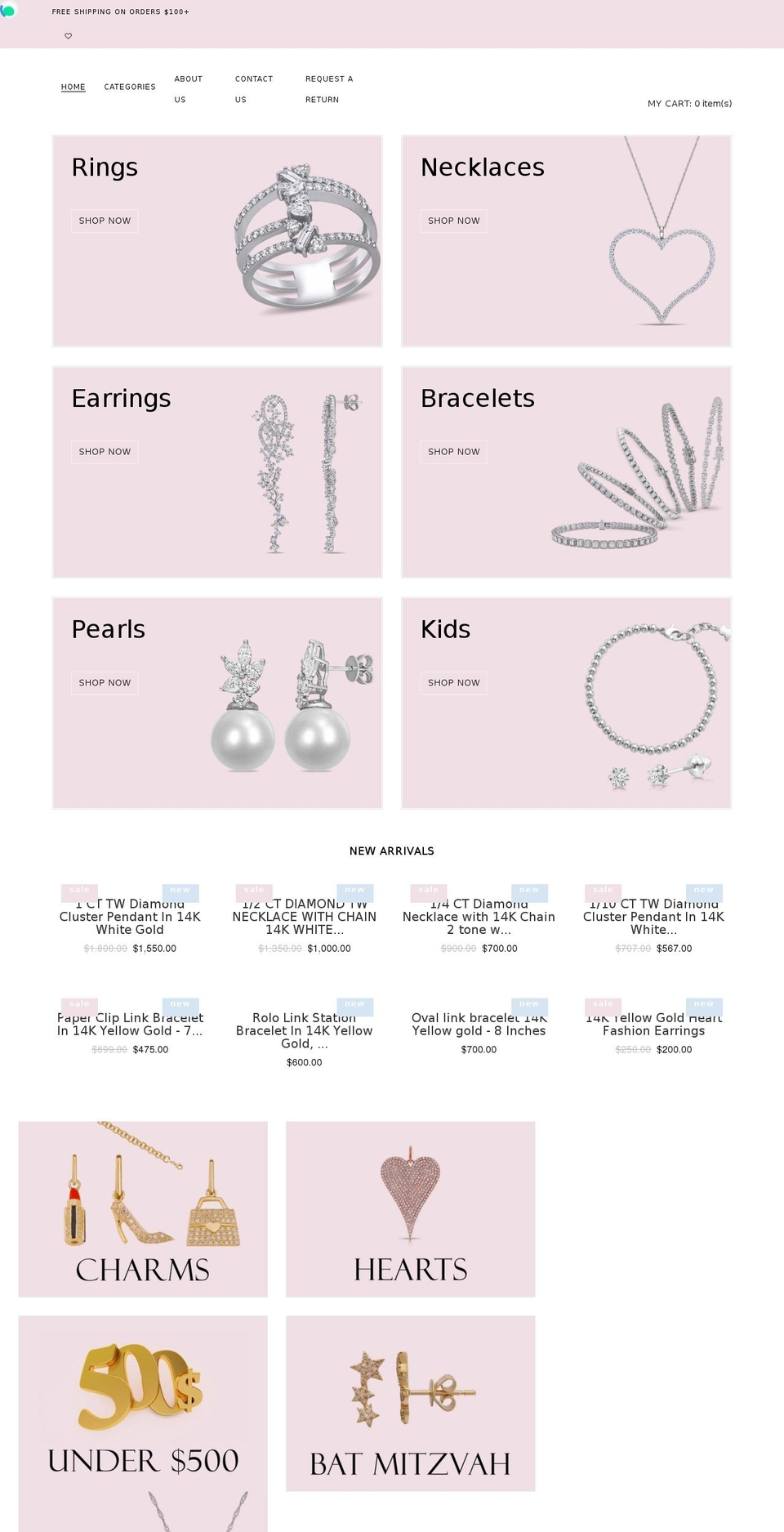 fayjewels.com shopify website screenshot