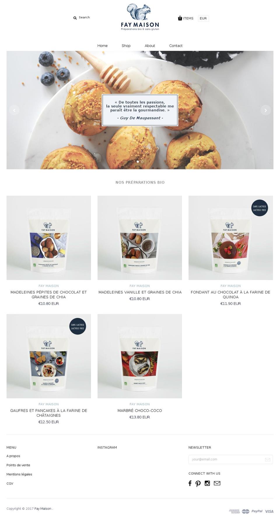faymaison.com shopify website screenshot