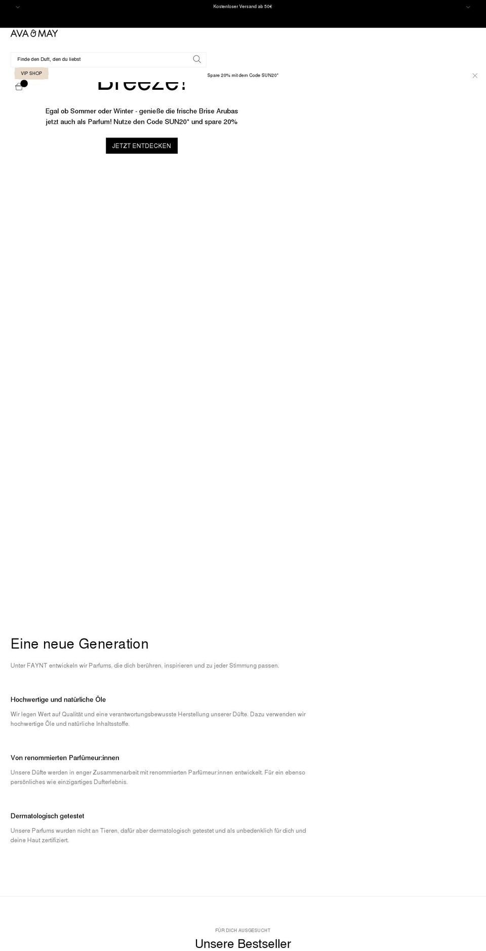 faynt.de shopify website screenshot