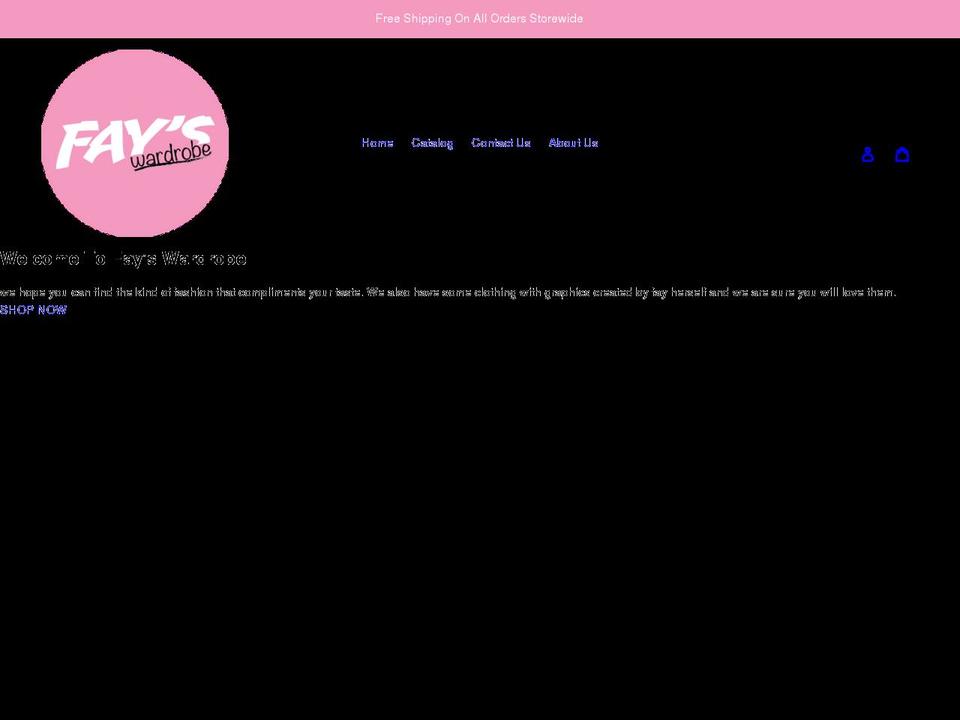 fayswardrobe.com shopify website screenshot