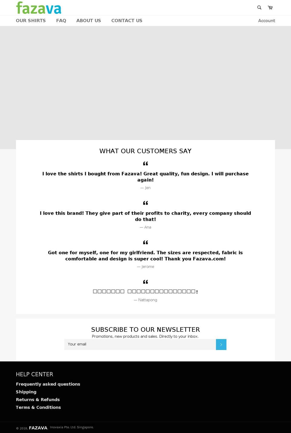 fazava.com — Shopify storefront screenshot