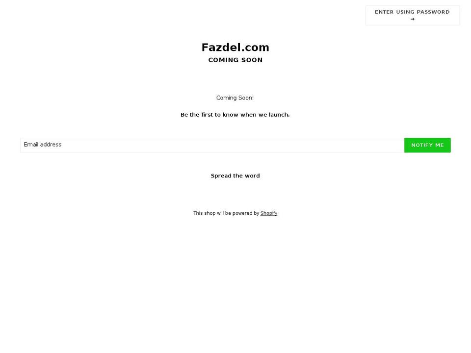 Themetikarol Shopify theme site example fazdel.com