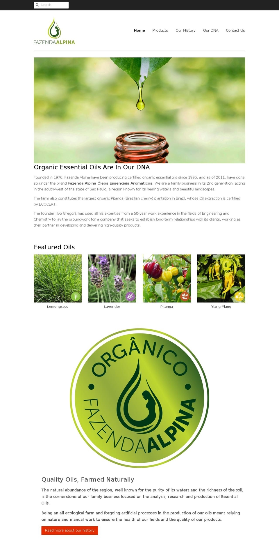 fazendaalpina.com — Shopify storefront screenshot