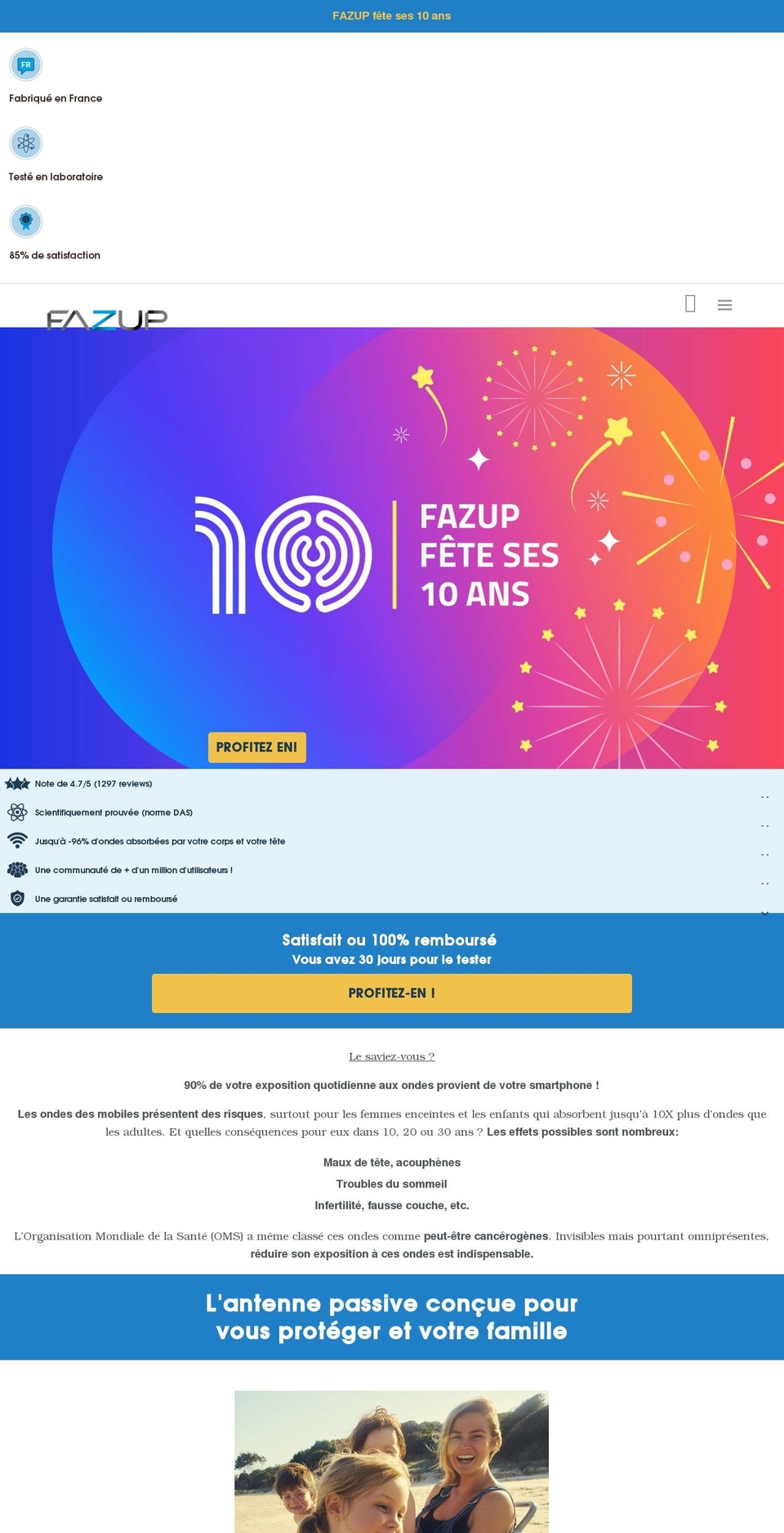 fazup.fr shopify website screenshot