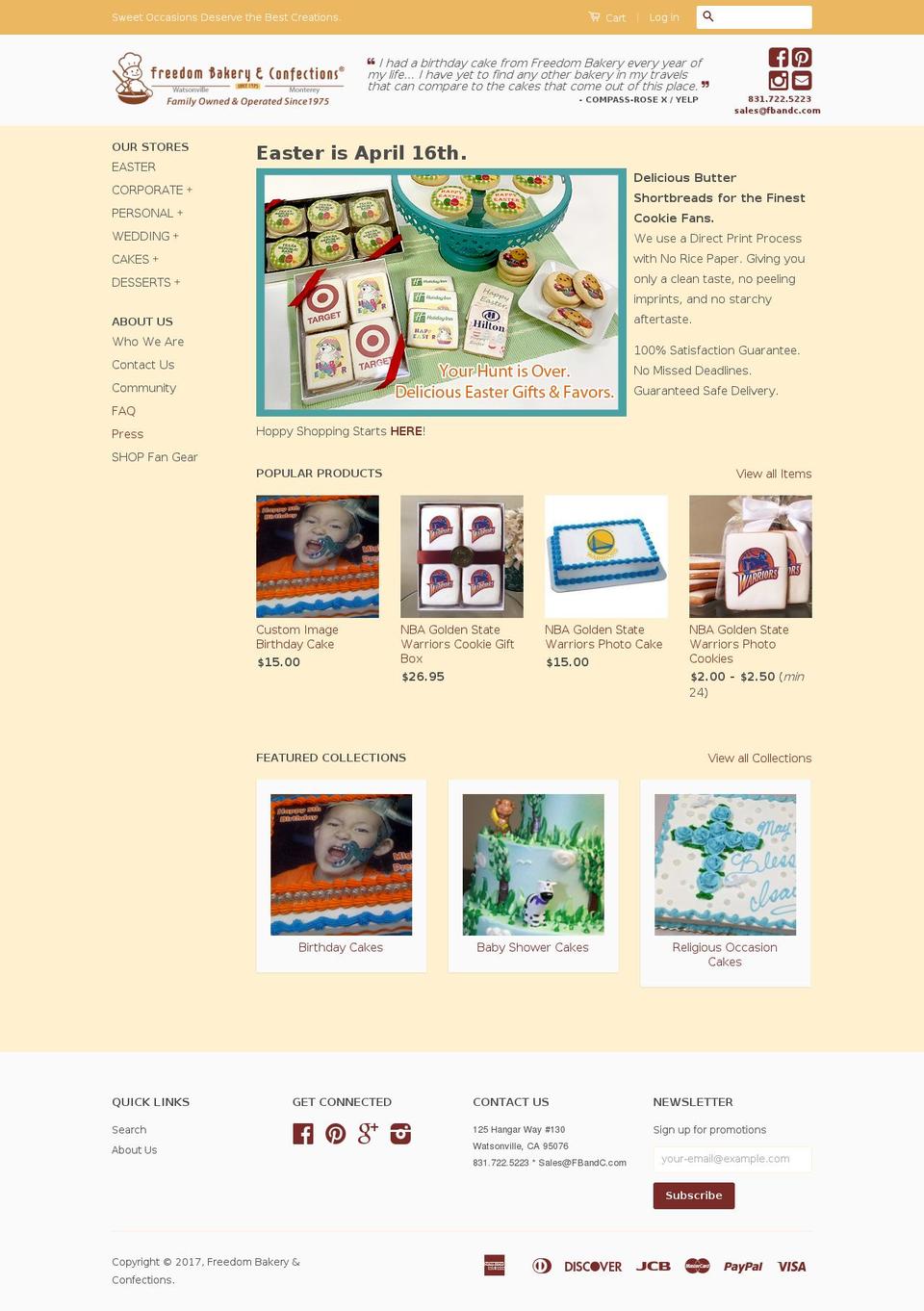 fbandc.com shopify website screenshot