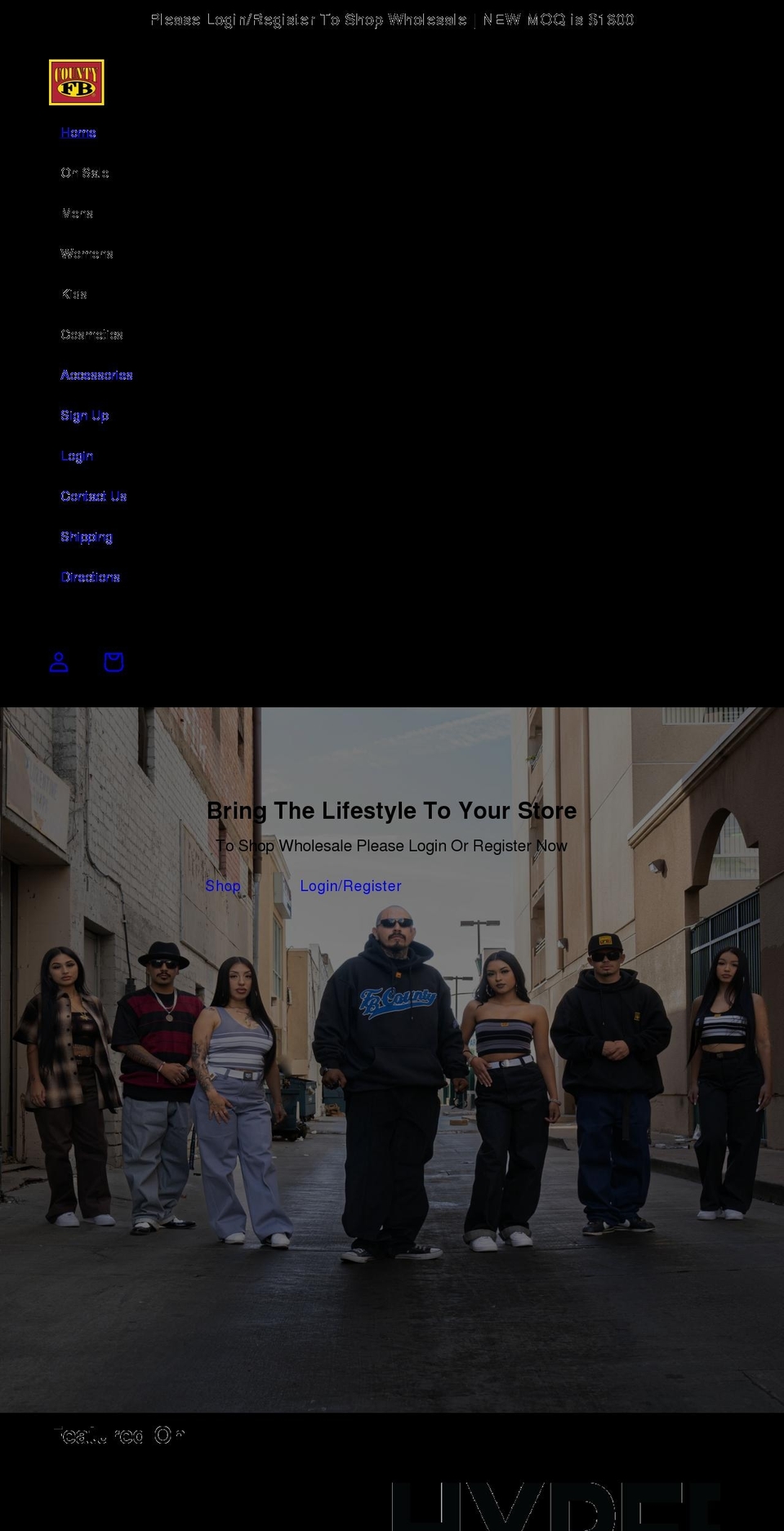 fbcountywholesale.com shopify website screenshot