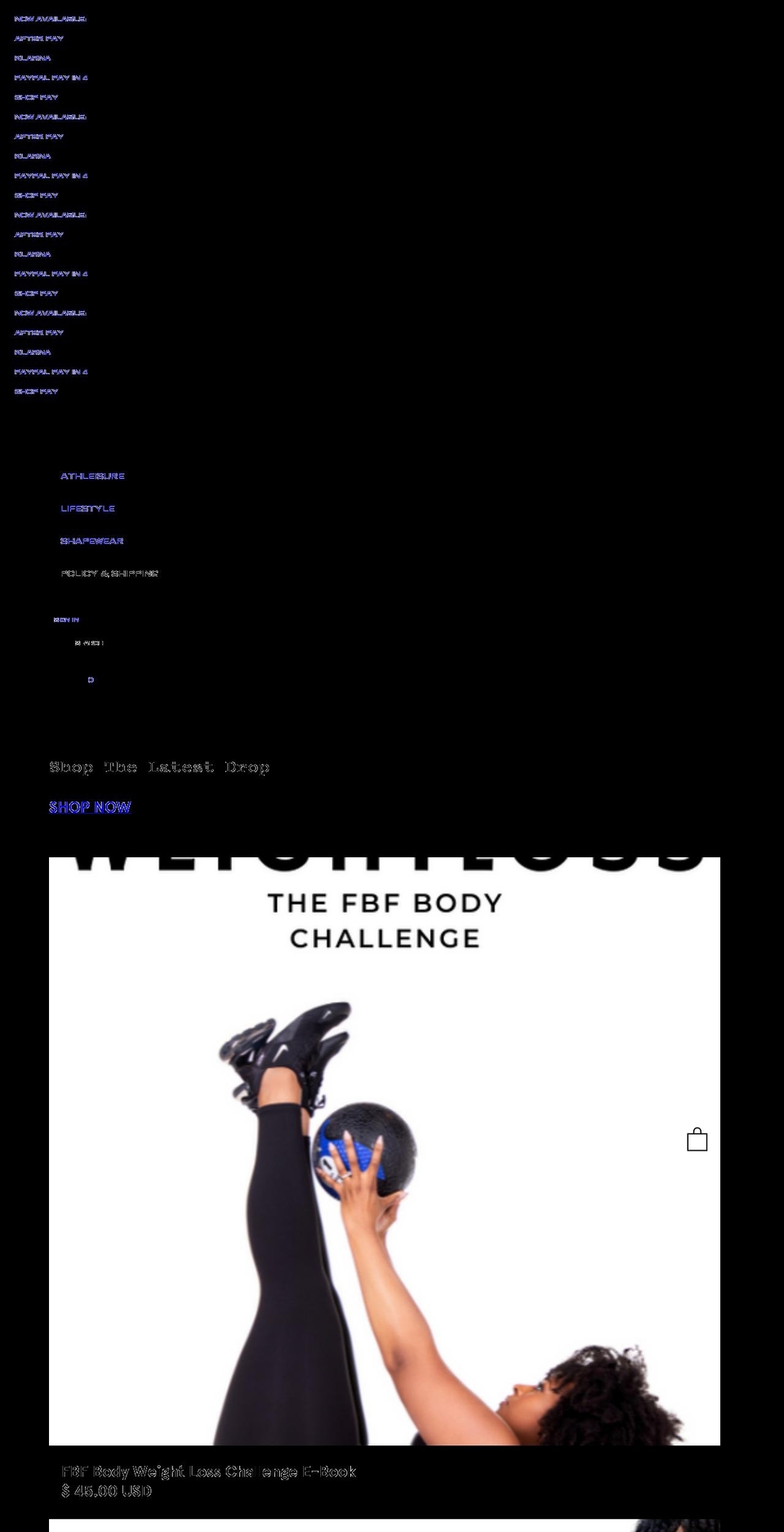 fbfbody.com shopify website screenshot