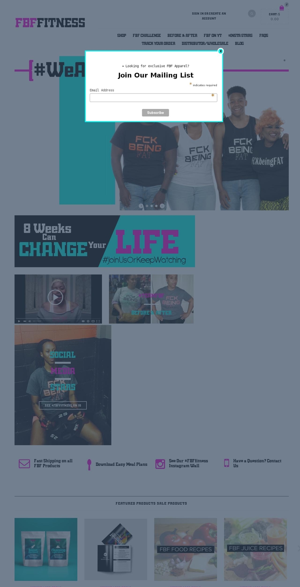 fbffitness.com shopify website screenshot
