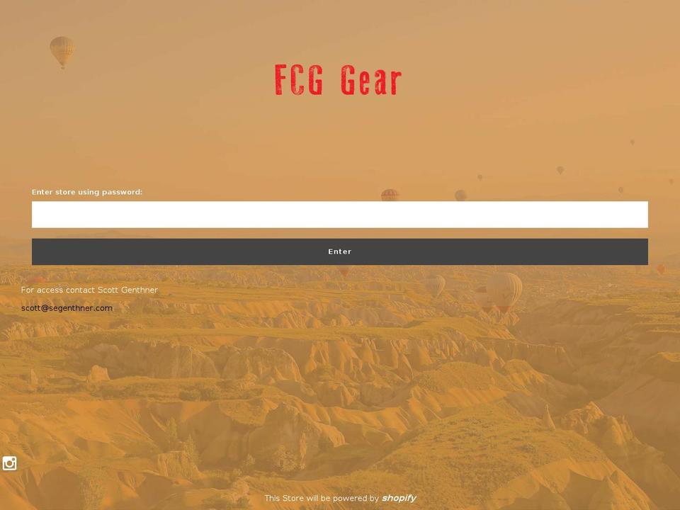 fcggear.com — Shopify storefront screenshot