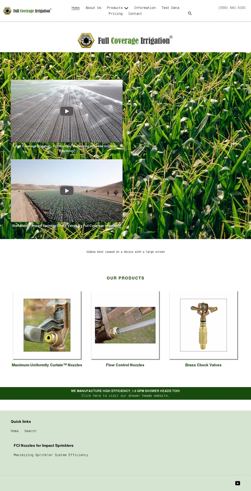 fcinozzles.com shopify website screenshot