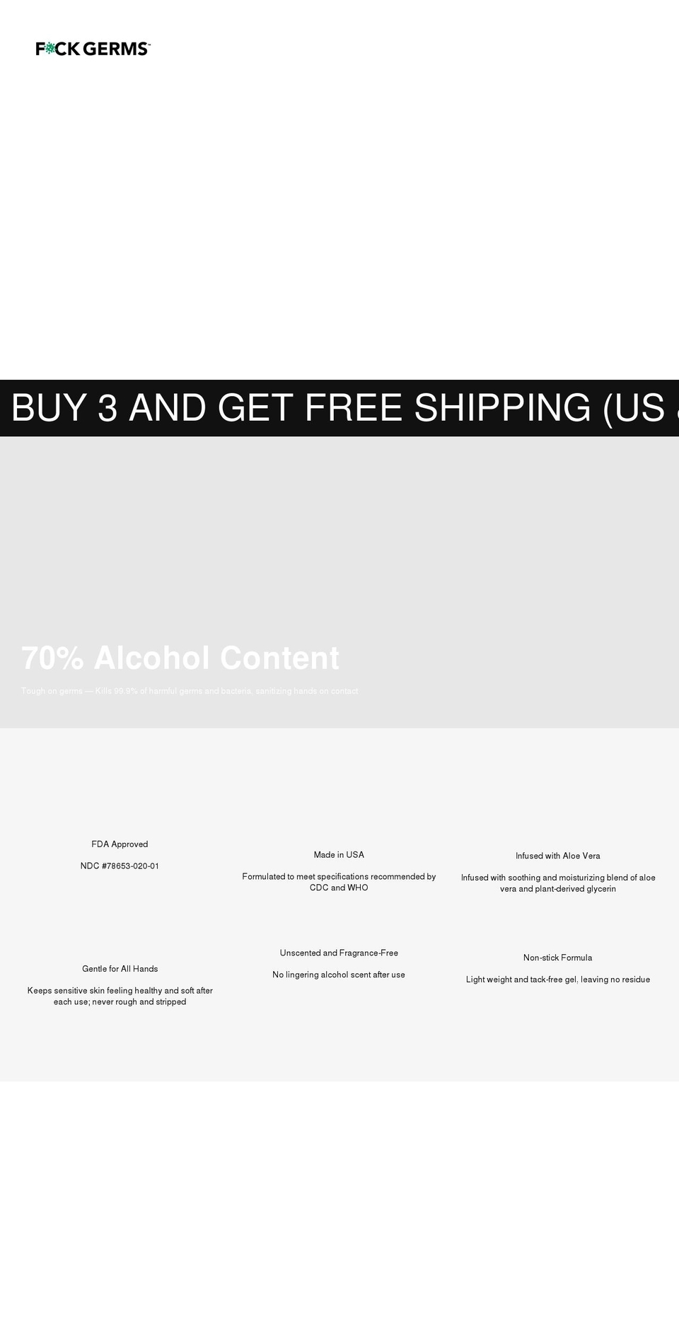 fckgerms.com shopify website screenshot