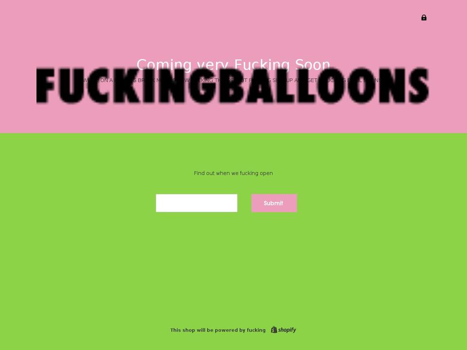 fckingballoons.com — Shopify storefront screenshot