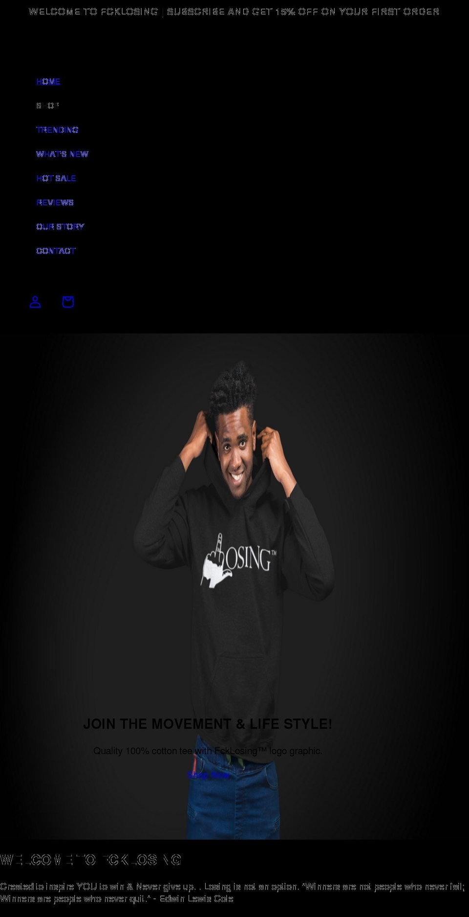fcklosing.com shopify website screenshot