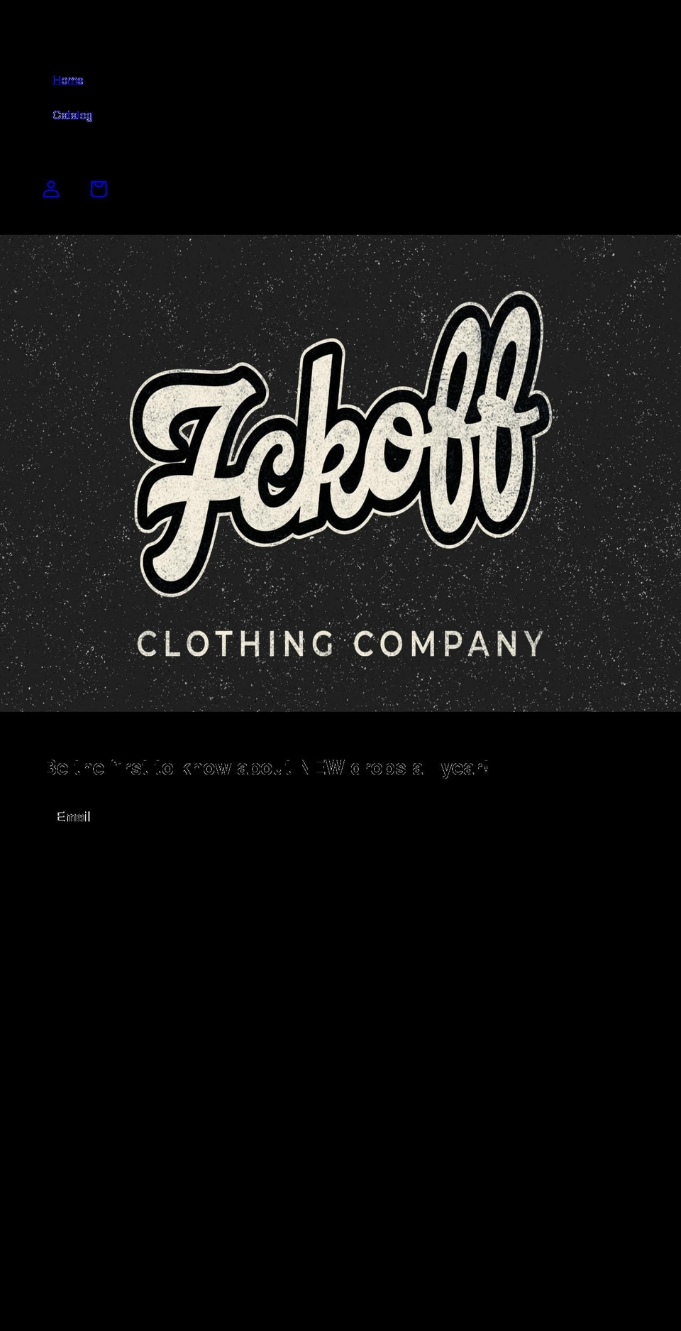 fckoffclothing.com shopify website screenshot