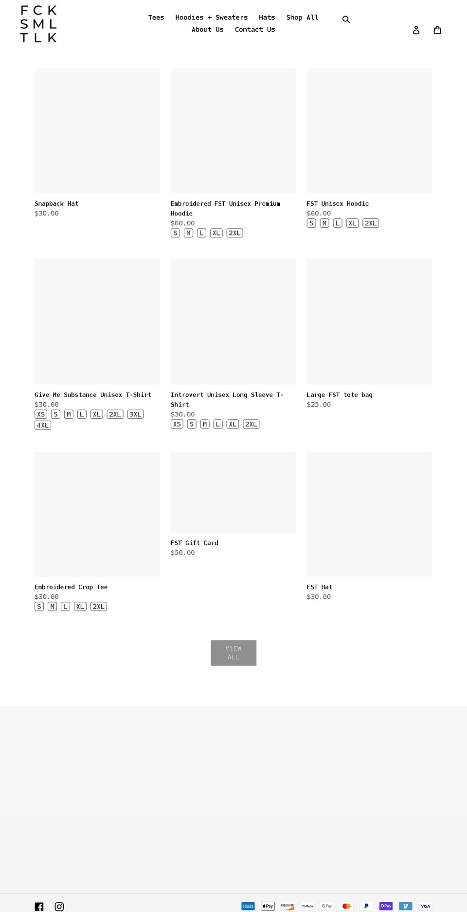 fcksmltlkshop.com shopify website screenshot