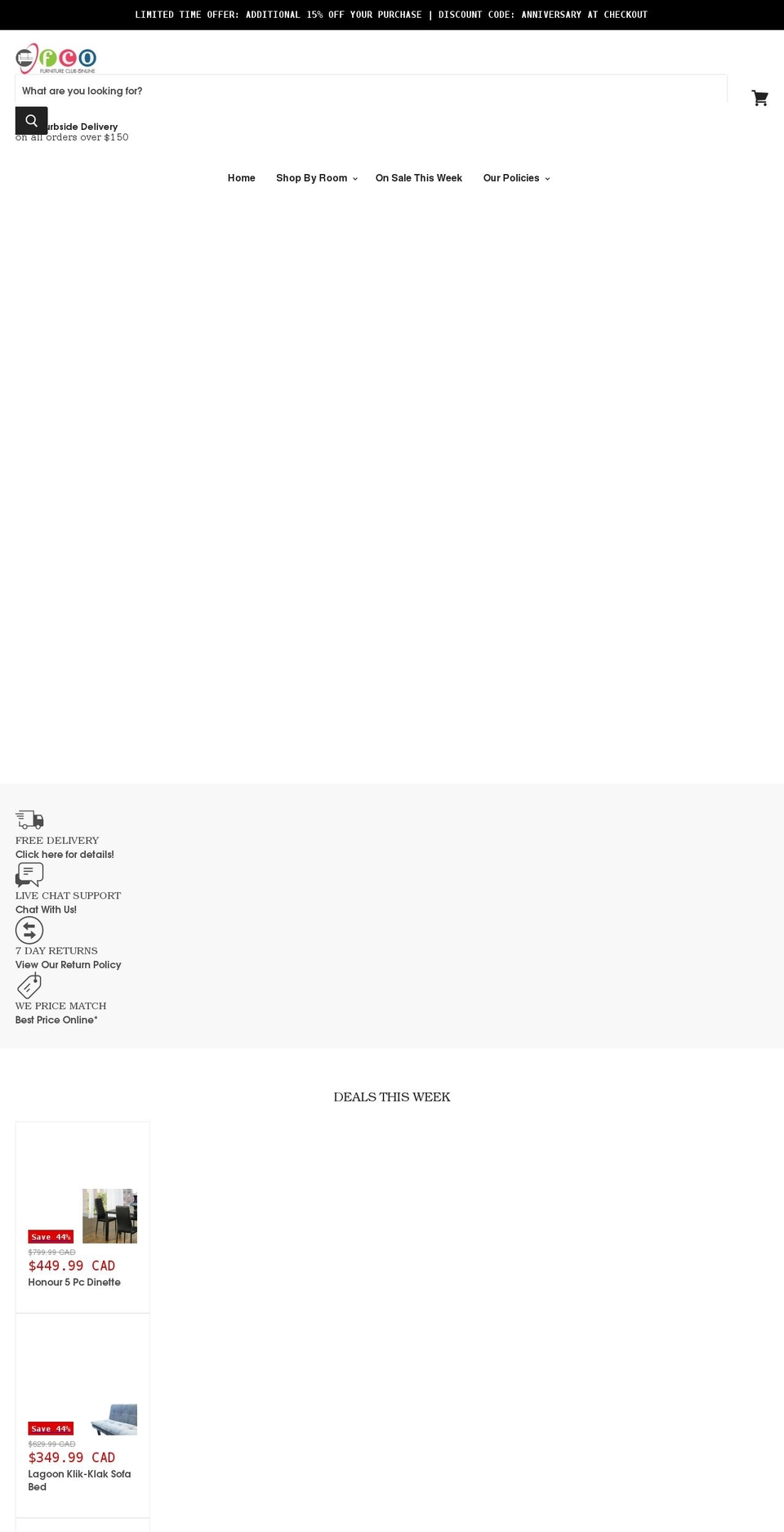 fconline.ca shopify website screenshot