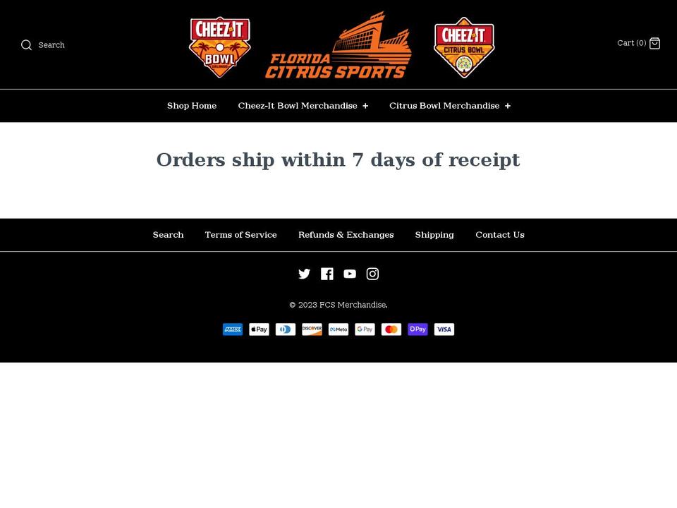 fcsmerch.com shopify website screenshot