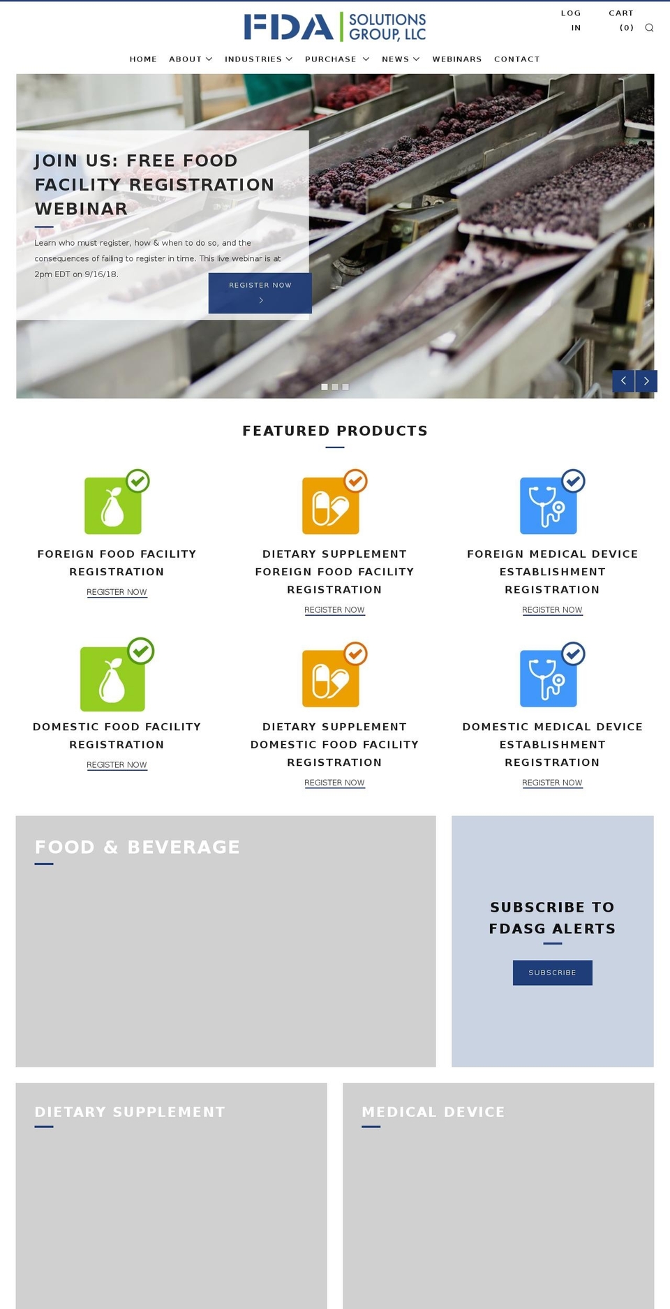 fdasolutionsgroup.com shopify website screenshot