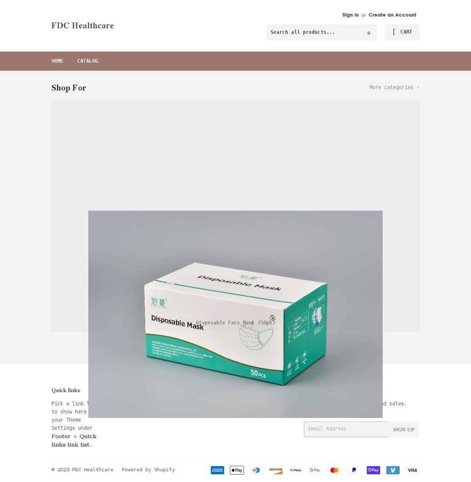 fdchealthcare.com shopify website screenshot