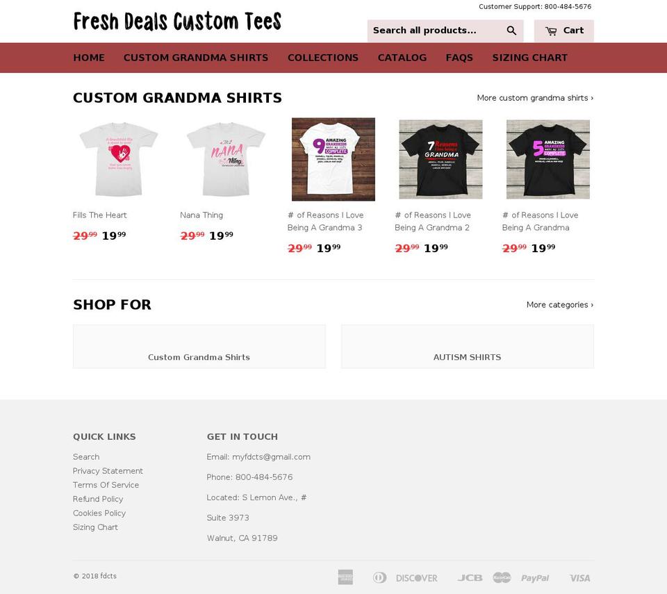 ThemeX Shopify theme site example fdcts.com